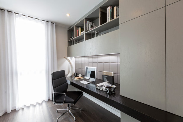 Contemporary Home Office & Library by Luke Cartledge Photography