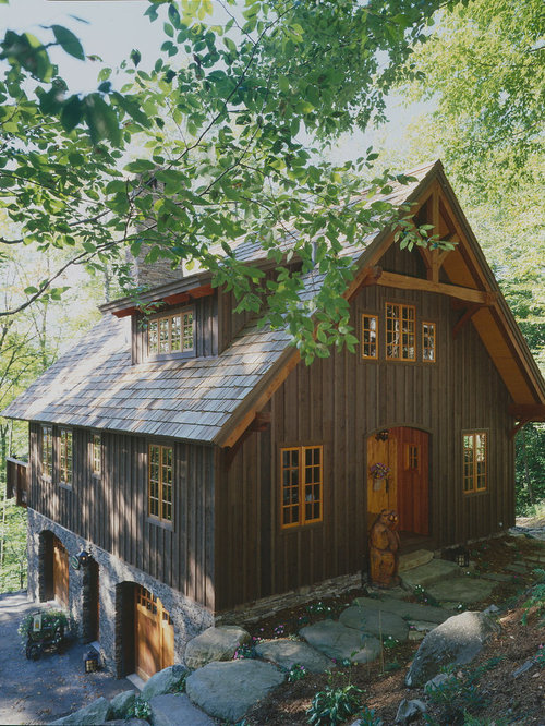 Rustic Wood Garage Home Design, Photos &amp; Decor Ideas