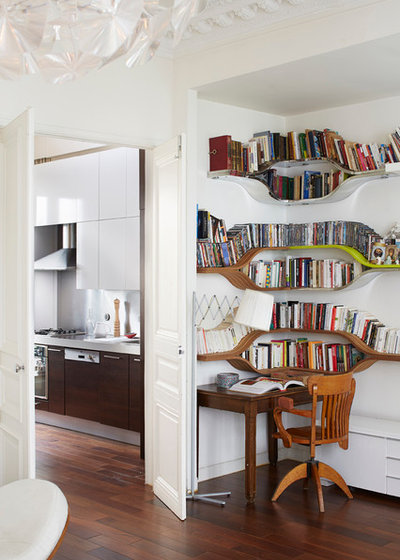 Contemporary Home Office & Library by Studio Jean-Marc GADY