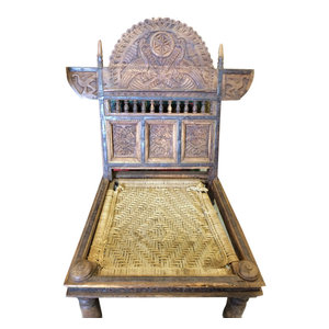 Mogul Interior - Consigned Tribal Rope Chairs Rajasthani - *Indian home Furniture Beautiful peacock carving wooden chairs,living room chair,solid wood dining chairs a cozy piece of outdoor furniture, a comfortable rest upon for enjoying your outdoor spaces.