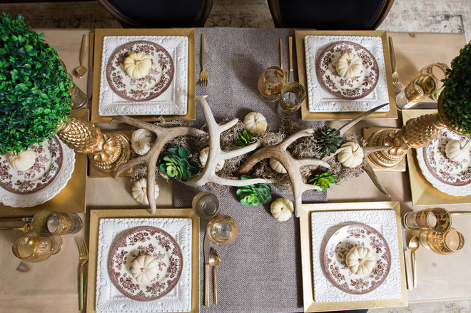Traditional Dining Room by Amanda Carol Interiors