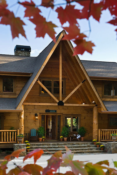 Transitional Entry by Barna Log Homes Of PA