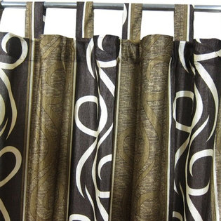 Mogul Interior - Patterned Curtains Luxurious Drapes Drapery Window Panels Pair Tab Top, 48"x96" - Our Printed Sari curtains actually gives a great impact to get the luxurious look of a room design and ideal for bedrooms, living rooms , home theaters etc.