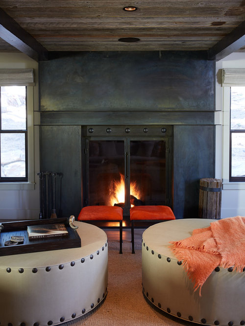 Metal Fireplace Mantel Home Design Ideas, Pictures, Remodel and Decor