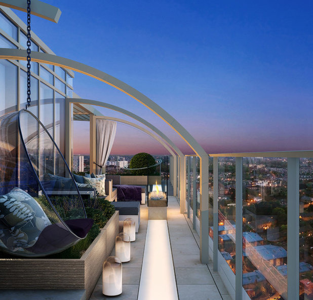 Contemporary Terrace & Balcony by Aralia: Innovation in Landscape Design