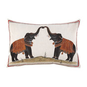 Two Elephants Decorative Pillow