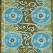Oy Blue Wool Tufted Rug