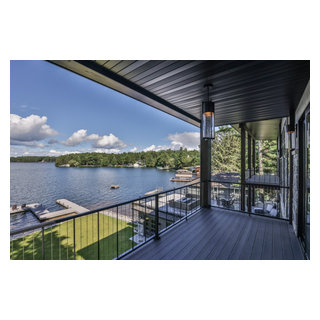 Modern Lake House Main Level Master Private Balcony Modern