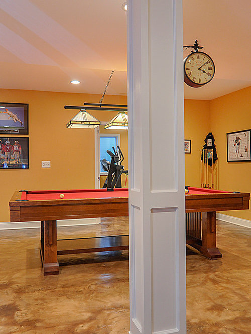 Basement Design Ideas, Renovations & Photos with Yellow Walls