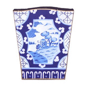 Canton in Blue Wastebasket, Blue