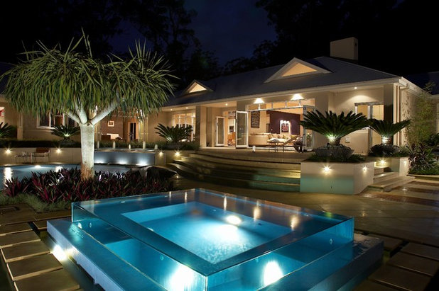 Contemporary Pool by Dean Herald-Rolling Stone Landscapes