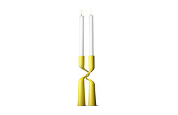 Menu A/S Double Candleholder, Yellow