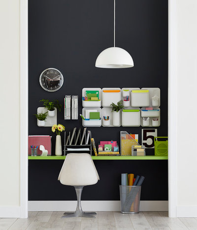 Midcentury Home Office by The Container Store