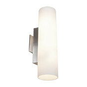 Tabo 20" Vanity, Brushed Steel Finish, Opal Glass Shade