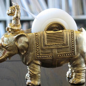Hand-Sculpted Ling the Elephant and Monkey Tape Dispenser