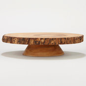 Wood Bark Pedestal Stand