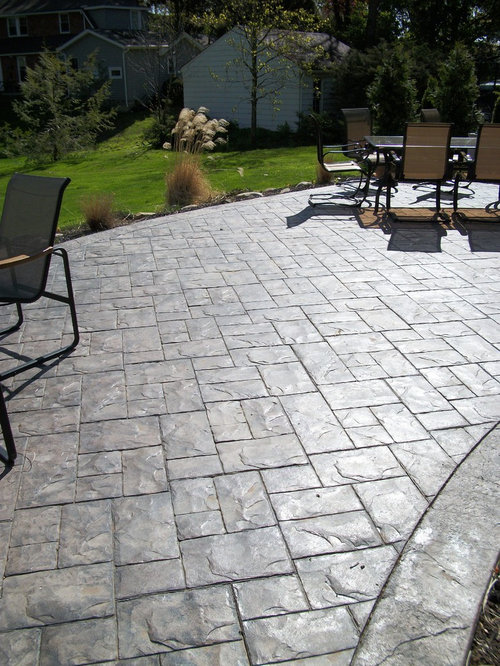 Slate Stamped Concrete Home Design Ideas, Pictures, Remodel and Decor