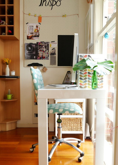 Eclectic Home Office & Library by The Room Illuminated