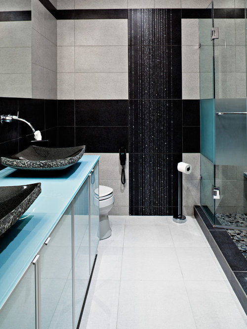 Gray Black Bathroom Home Design Ideas, Pictures, Remodel and Decor