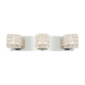 Prizm, 3Lt Vanity, Halogen, Chrome Finish With Clear Crystal Shade