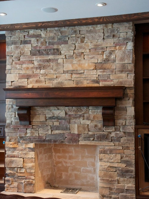 Dark Stained Mantel Home Design Ideas, Pictures, Remodel and Decor