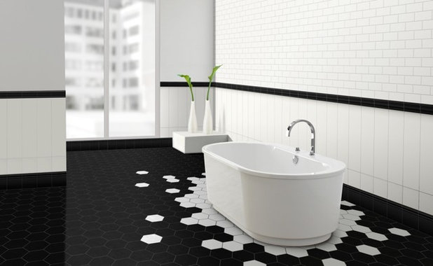 Bagno in bianco e nero: mostrate il vostro lato optical
