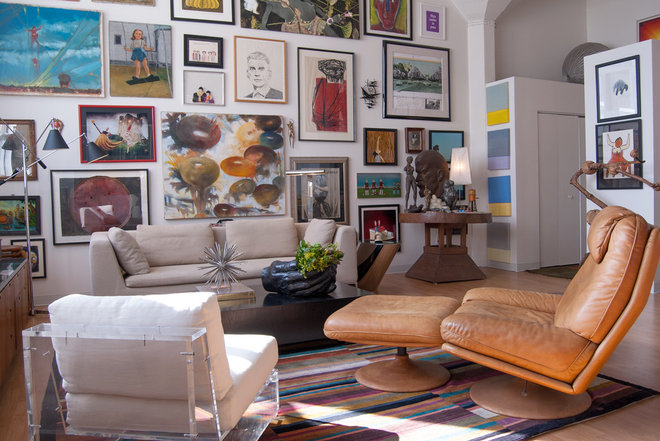 Eclectic Living Room by Adrienne DeRosa