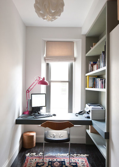 Contemporary Home Office & Library by Moon Design + Build