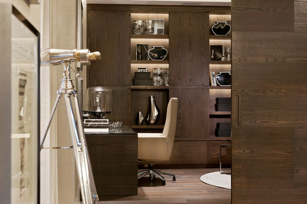 Contemporary Home Office & Library by Honky Architecture & Interior Design