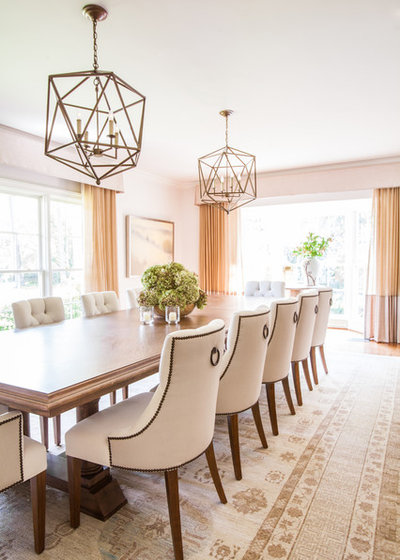 Transitional Dining Room by Marie Flanigan Interiors