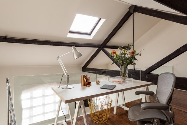 Industrial Home Office & Library by Michelle Chaplin Interiors