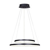 Canarm Lexie Wide Cord LED Chandelier, Matte Black With Acrylic Lens