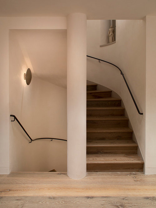 Enclosed Staircase Railing Home Design Ideas, Renovations & Photos