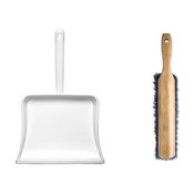 Enamelware Dustpan & Hand Broom
