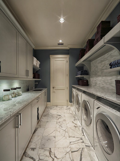 Transitional Laundry Room by Busby Cabinets