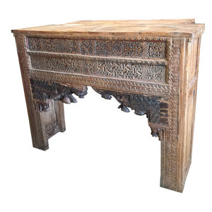 Mogulinterior - Consigned Antique Style Arch Carved Frame Hand Carved Rustic Architectural - The arch comes from India and are a 18/19 century vintage pieces.