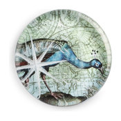 Blue Peacock Paperweight