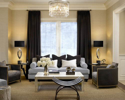 Black And Cream Living Room Design Ideas, Renovations & Photos
