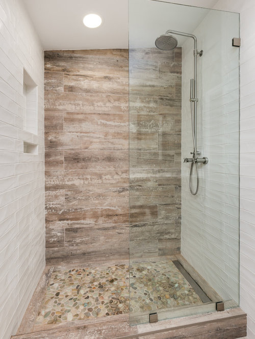 Arts and Crafts Bathroom Design Ideas, Renovations & Photos with Pebble