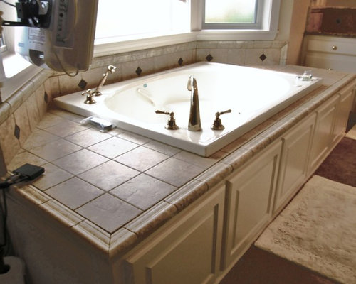 Ceramic Tile Tub Deck Home Design Ideas, Pictures, Remodel and Decor