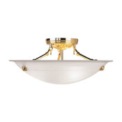 Oasis Ceiling Mount, Polished Brass
