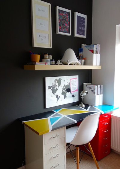 Contemporary Home Office & Library by Making Spaces