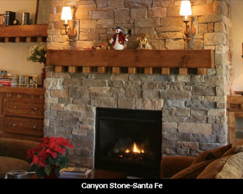 Ledge Stone Veneer Interior Fireplaces