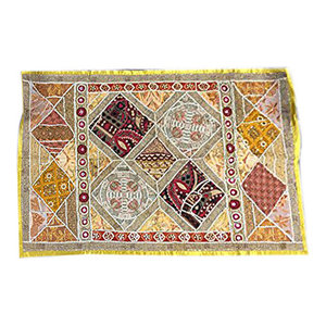 Mogul interior - Consigned Indian Wall Hanging Tapestry Hand Embroidered Throws - Sari tapestries are handmade from embroidered saris and Zardozi patches and are