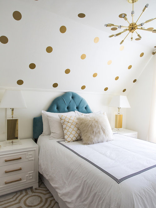 White And Gold Bedroom Home Design Ideas, Pictures, Remodel and Decor