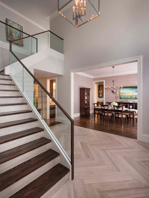 Traditional Lshaped Staircase Design Ideas, Renovations & Photos