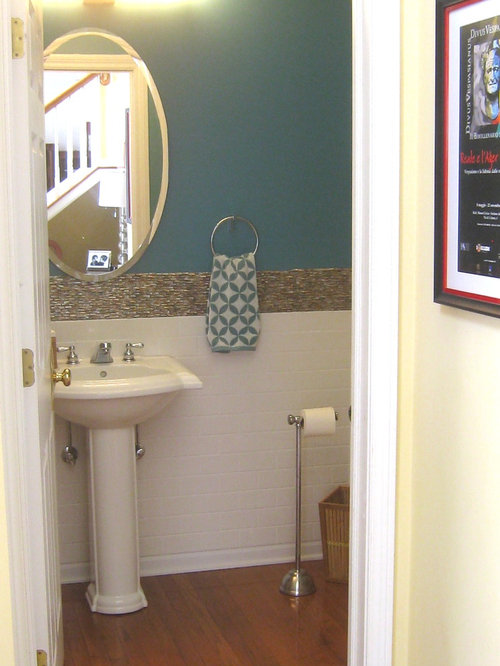 Subway Tile Powder Room Design Ideas, Remodels & Photos