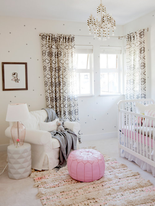 Modern Baby Girl Nursery Home Design Ideas, Pictures, Remodel and Decor