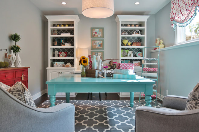 Traditional Home Office by Set The Stage