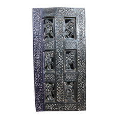 Mogul Interior - Consigned Antique Doors Dancing Lady Carved Wood Wall Panel - Add special nook in your home with Hand Carved wood dancing lady Wall Panel.